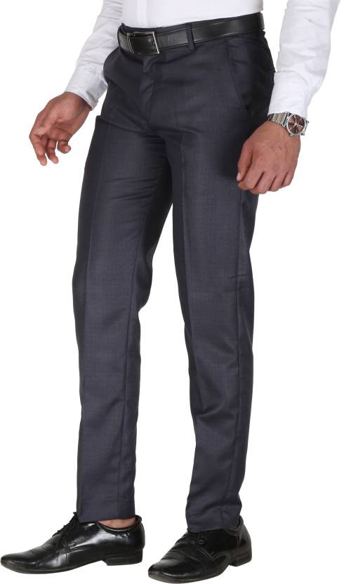 Decible Slim Fit Men Blue Trousers - Buy