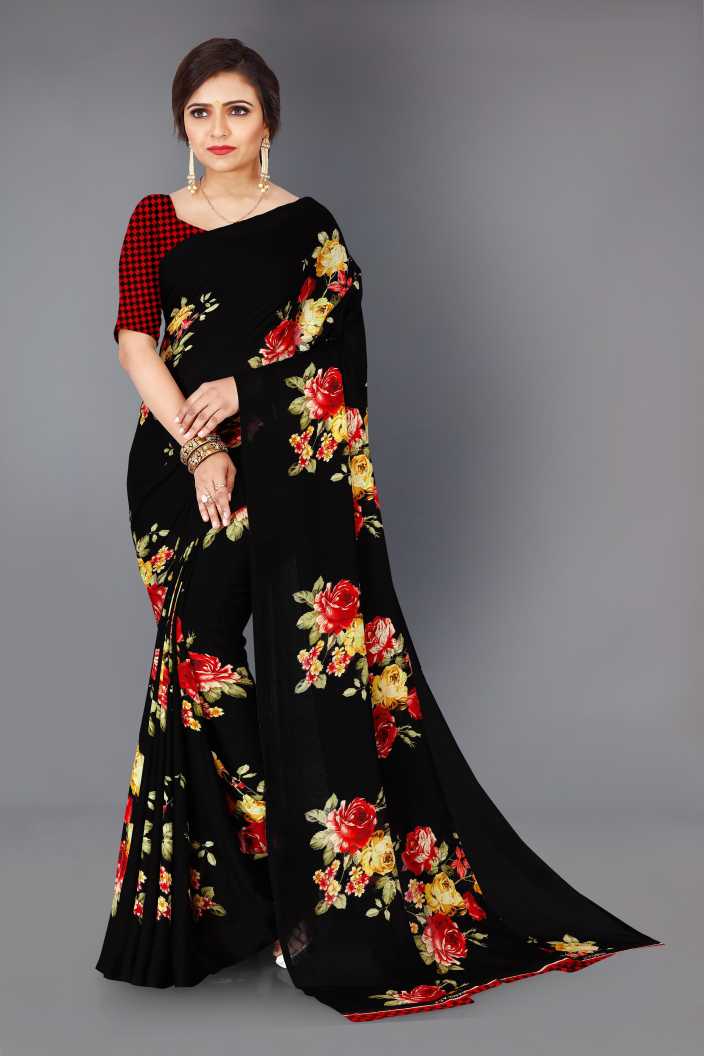 Buy Anand Sarees Floral Print Daily Wear