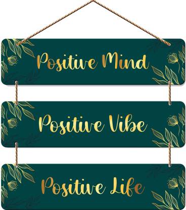 Artvibes Positive Quotes Wooden Wall Han