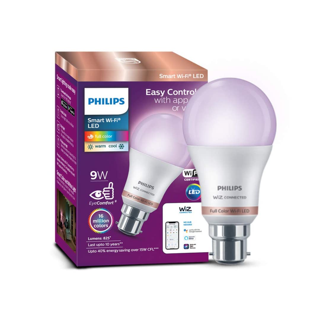 Philips Wiz Wi-Fi Enabled B22 9-Watt LED