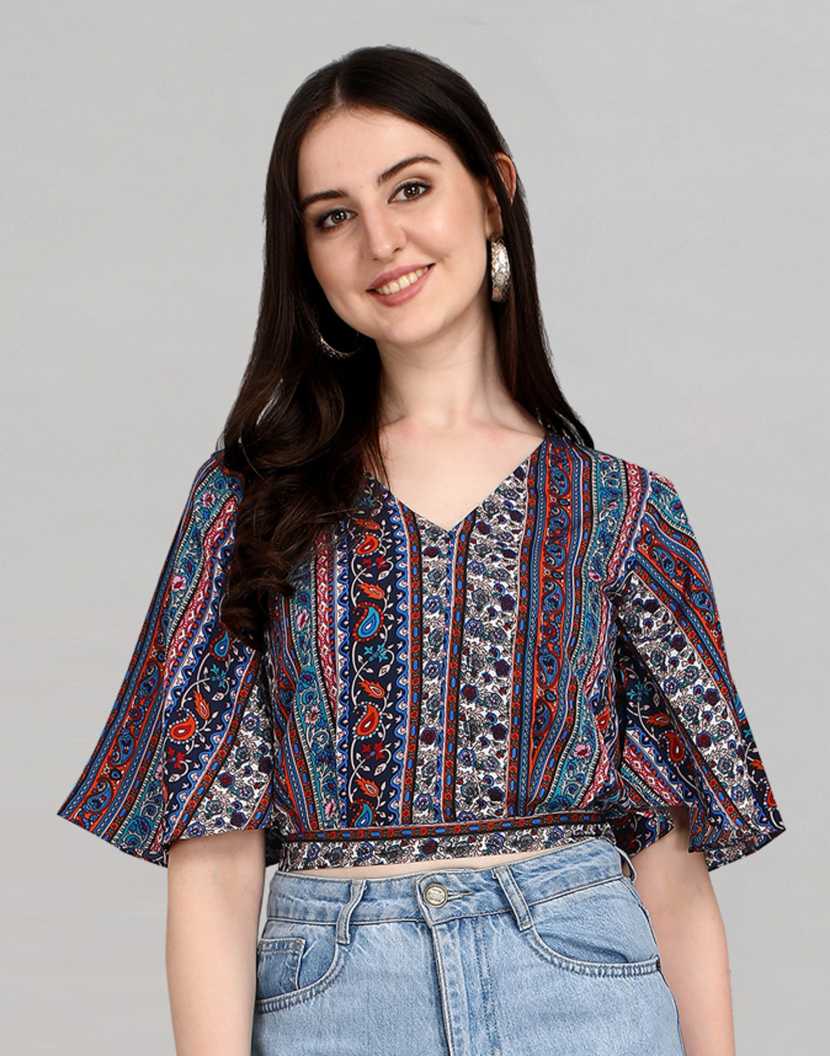 Selvia Casual Printed Women Multicolor T