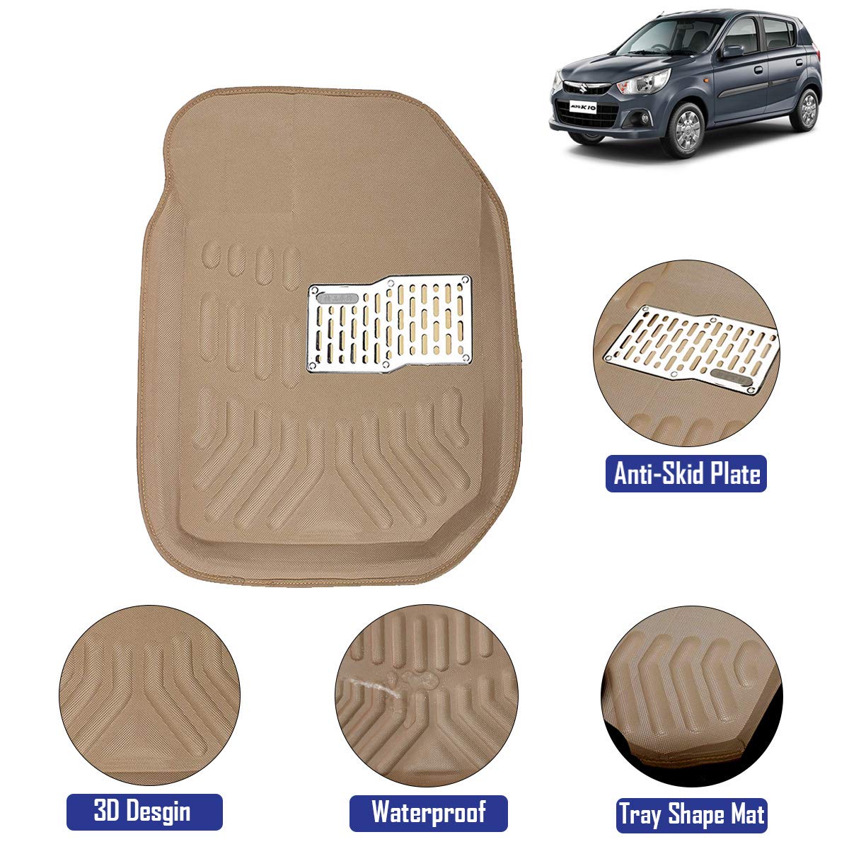 Kingsway 4D Car Floor Mats for Maruti Su