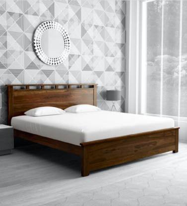 Allie Wood Sheesham Solid Wood King Bed 