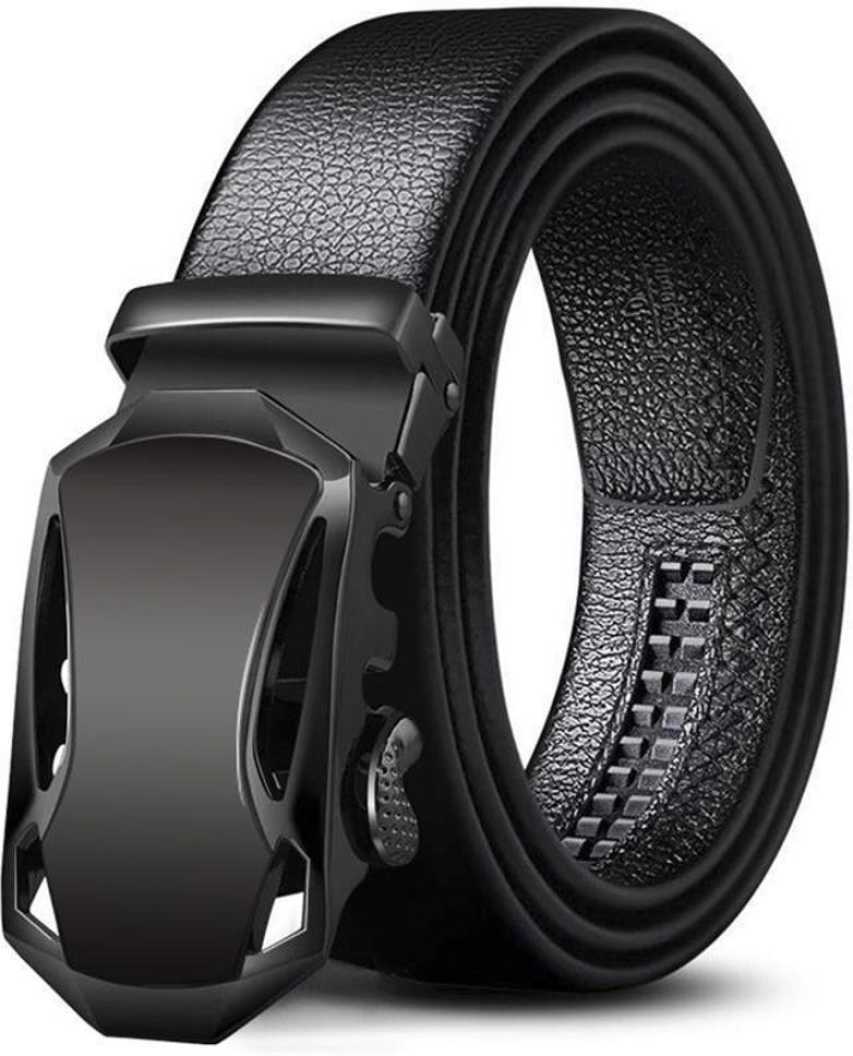 LOOPA Men Casual Black Synthetic Belt Bl