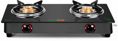 Greenchef Ebony Glass Manual Gas Stove P