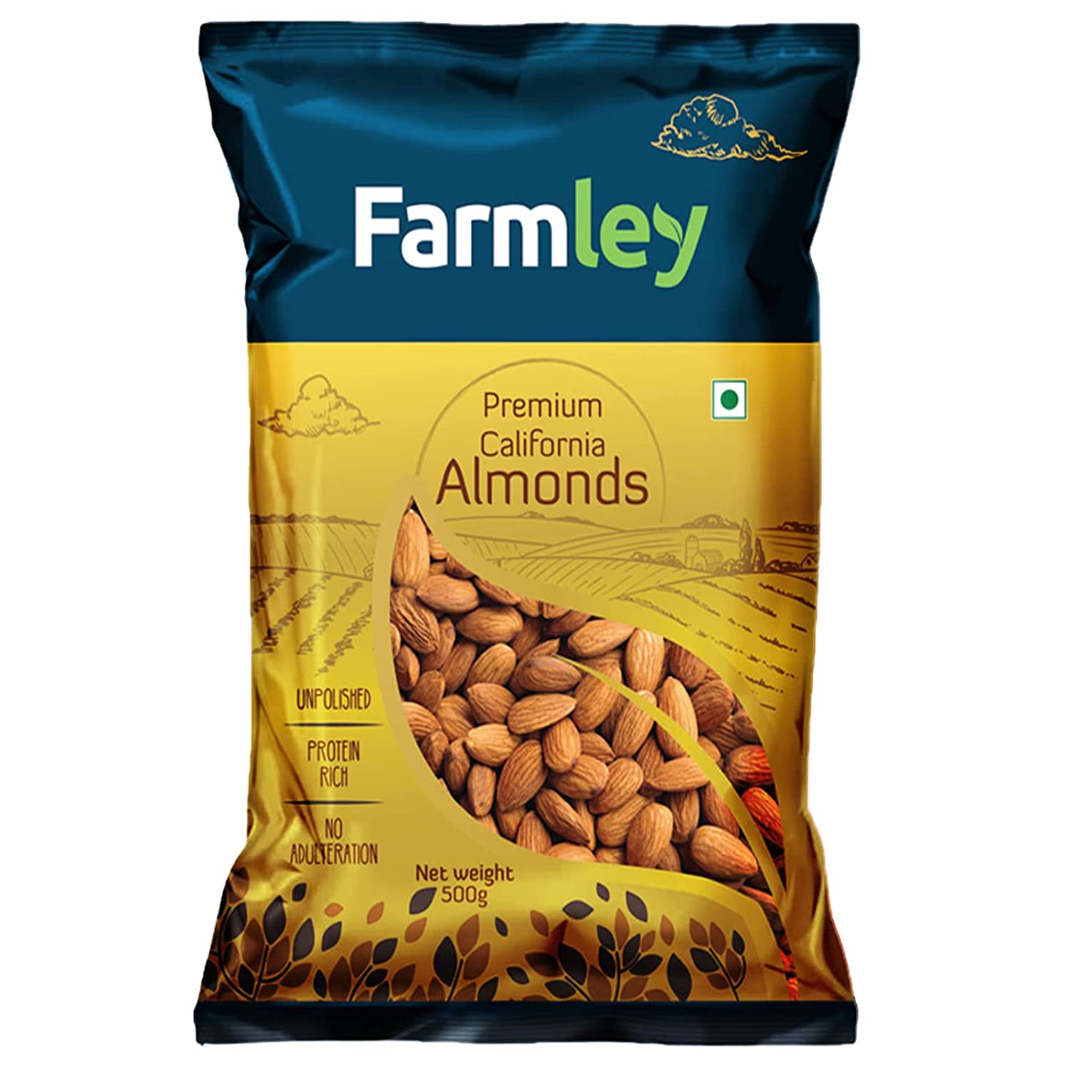 Farmley Premium California Almonds, 500g