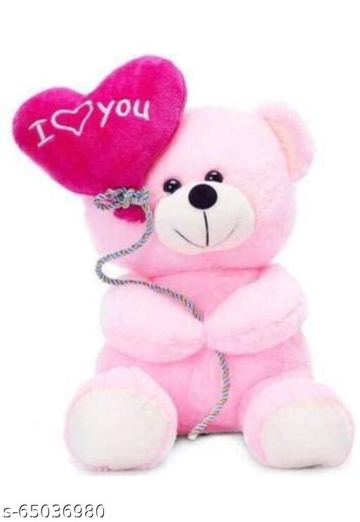 Pink Teddy With Heart 30 CM