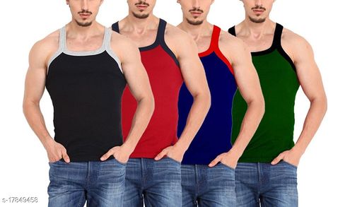 Men's Cotton Gym Vests Innerwear Combo