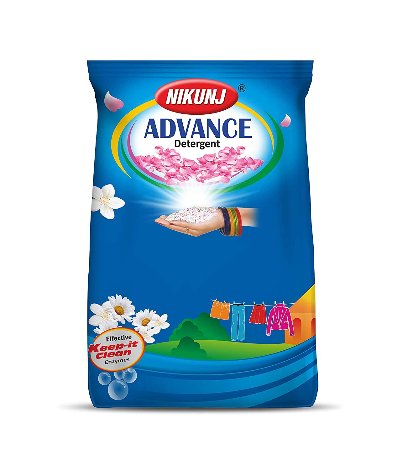 Nikunj Advance Detergent Powder, White, 