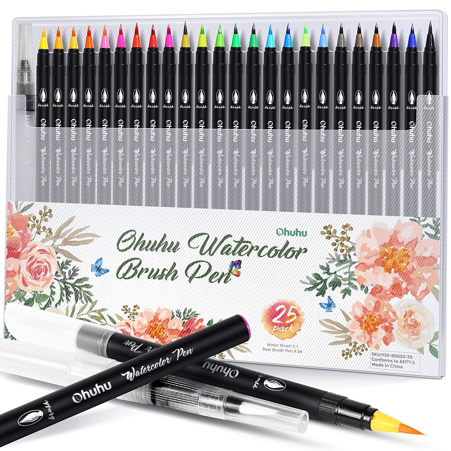 Ohuhu Watercolor Brush Markers Pen Set o