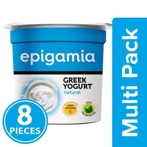 Buy Epigamia Greek Yogurt - Natural 8x90