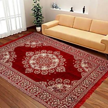 chawla overseas Red Cotton Carpet - Buy 