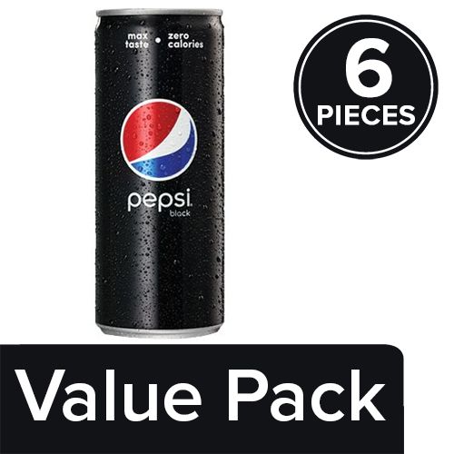 Buy Pepsi Soft Drink - Black, Slim 6x250