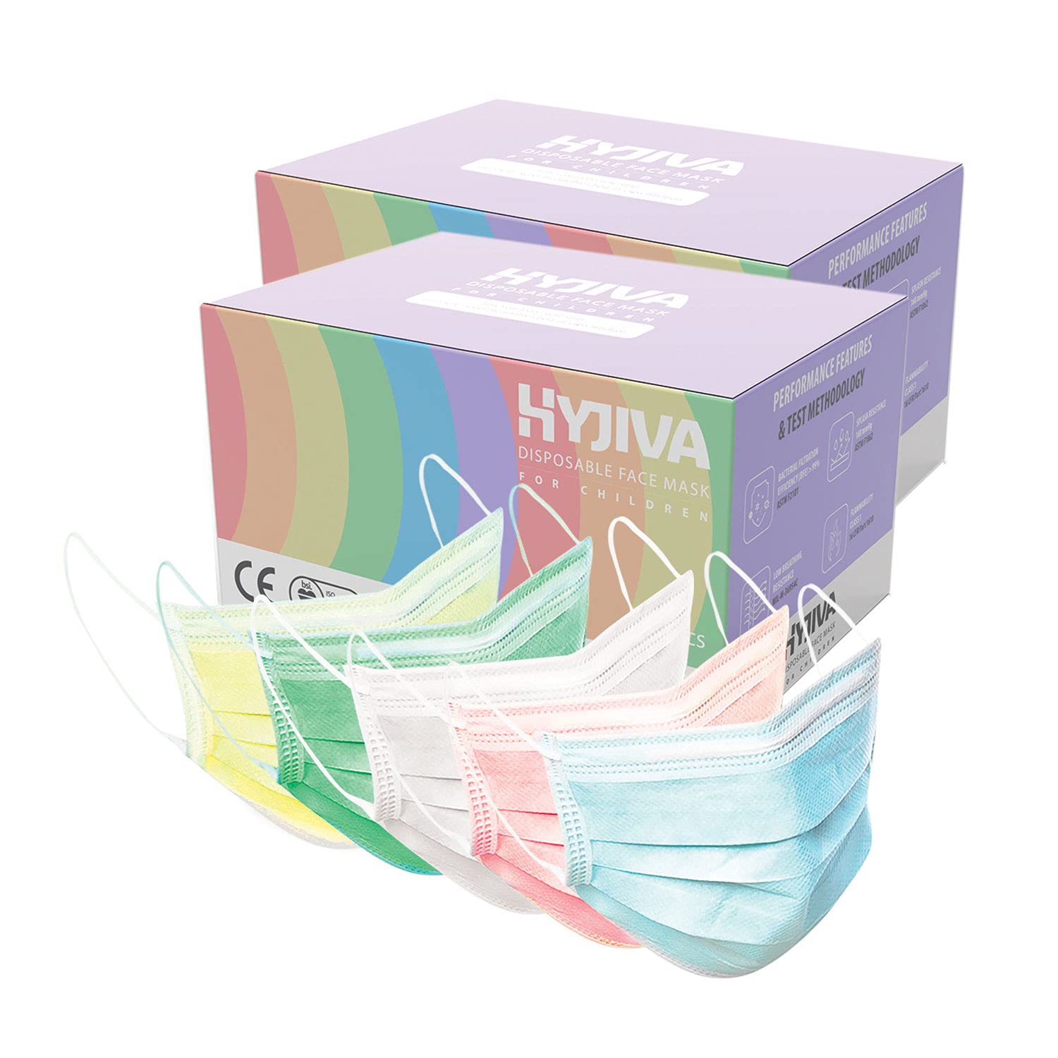 Hyjiva Disposable Face Mask for Kids & C