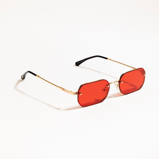 playboi // 001 Red Square Sunglass With 