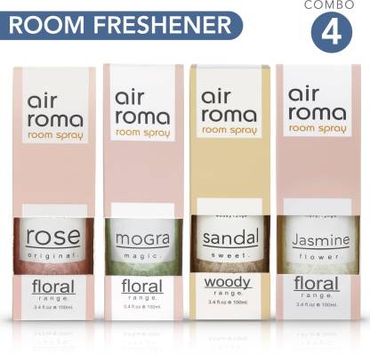 Airroma Combo of 4 Air Freshener Spray- 