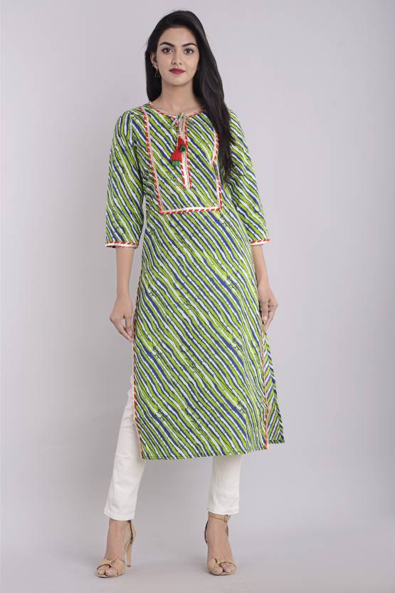 Jaipur Attire Women Striped Straight Kur