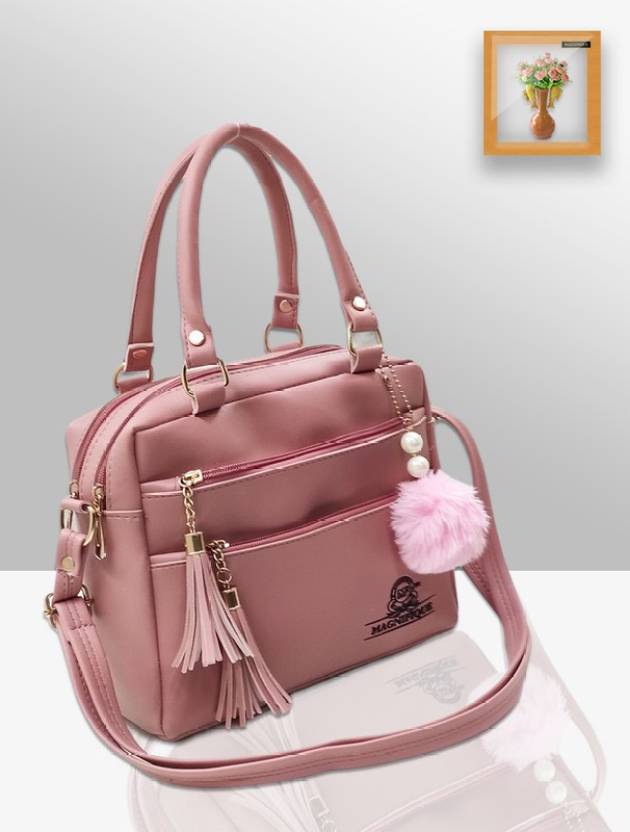 magnifique Pink Hand-held Bag Peach Wome